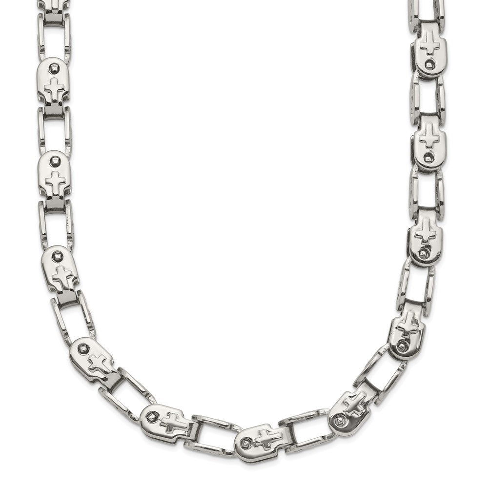 Chisel Stainless Steel Polished 18 inch Fancy Link ChainSRN2689