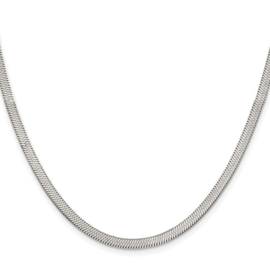 Chisel Stainless Steel Polished 3.90mm 22 inch Herringbone ChainSRN2872