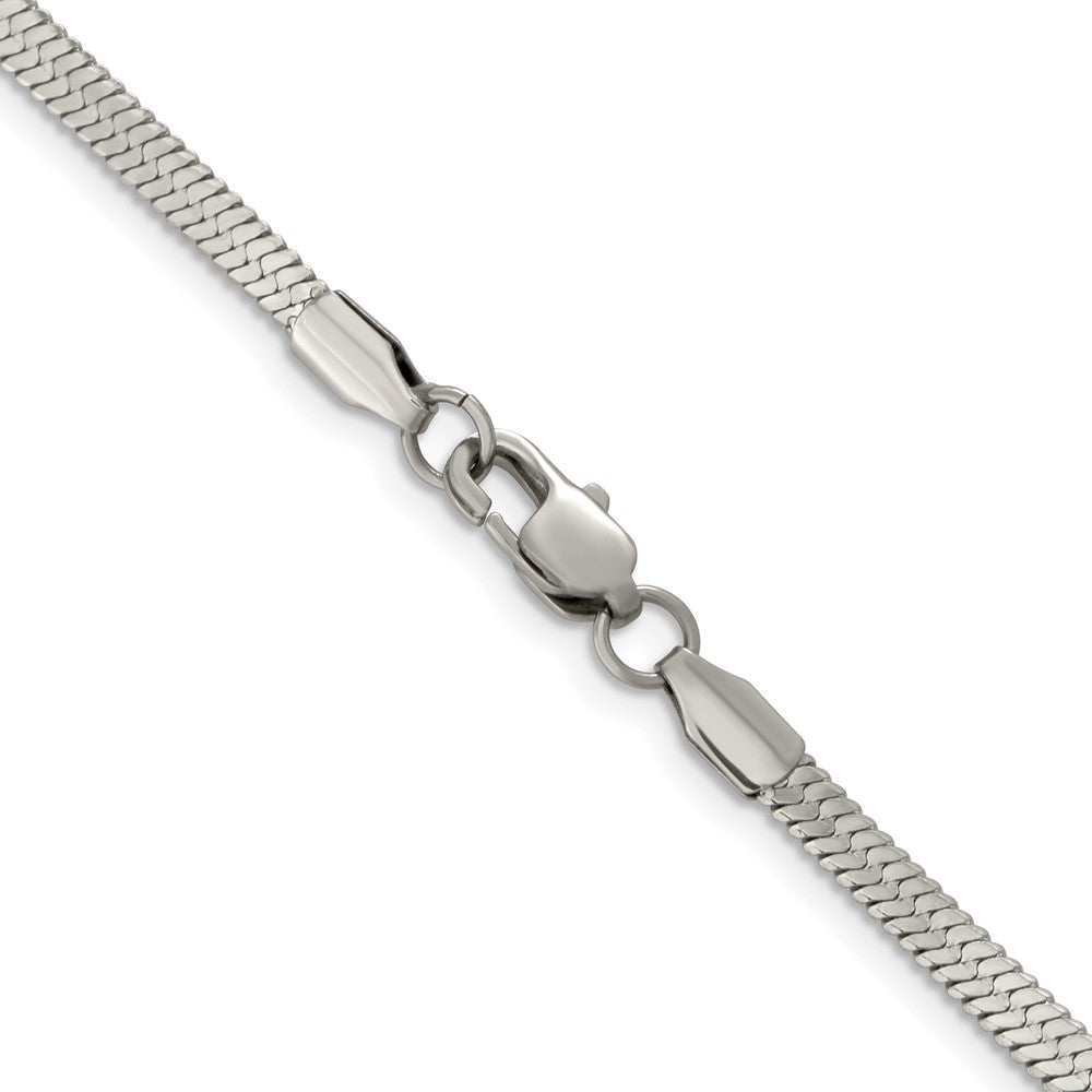 Chisel Stainless Steel Polished 3.4mm 24 inch Herringbone ChainSRN2873