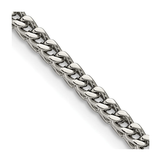 Chisel Stainless Steel Polished 4mm 18 inch Franco ChainSRN2898