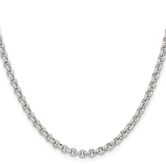 Chisel Stainless Steel Polished 3.9mm 24 inch Rolo ChainSRN653