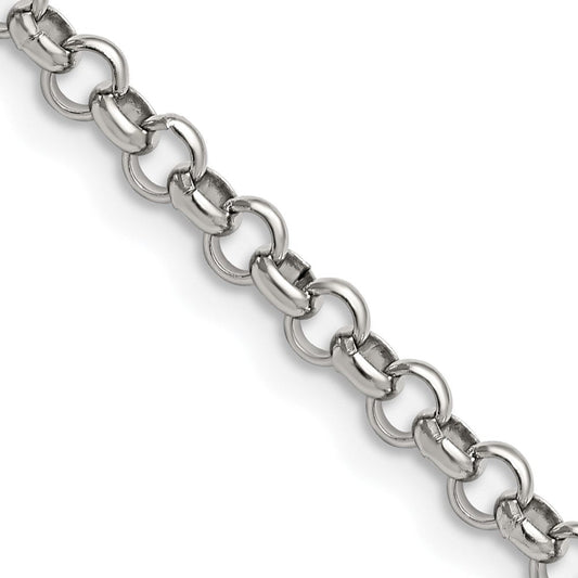 Chisel Stainless Steel Polished 4.6mm 18 inch Rolo ChainSRN654