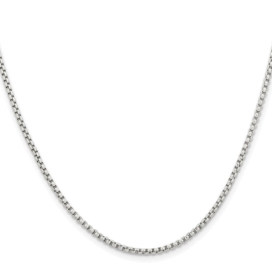 Chisel Stainless Steel Polished 2.2mm 18 inch Rounded Box ChainSRN655
