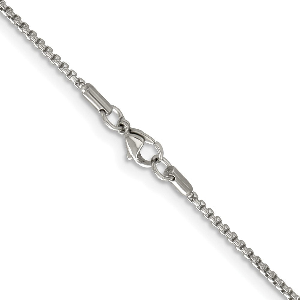Chisel Stainless Steel Polished 2.2mm 20 inch Rounded Box ChainSRN655
