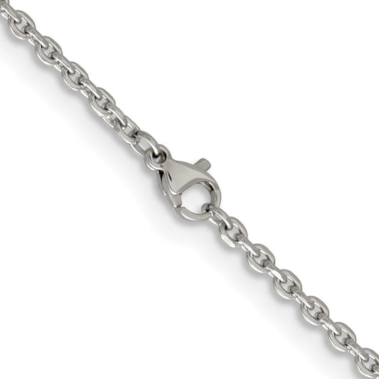 Chisel Stainless Steel Polished 2.7mm 22 inch Cable ChainSRN657
