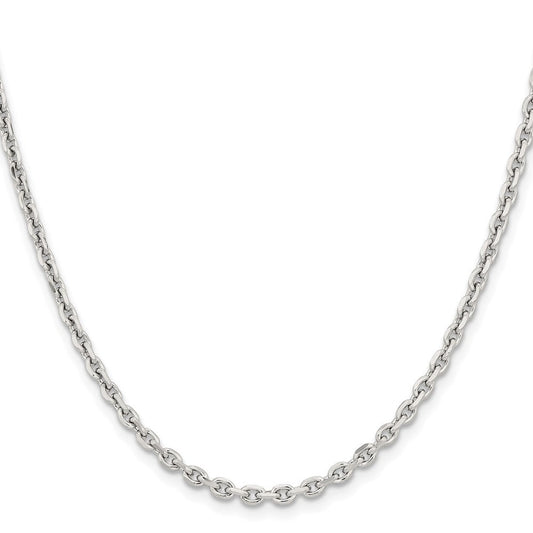 Chisel Stainless Steel Polished 3.4mm 20 inch Cable ChainSRN658