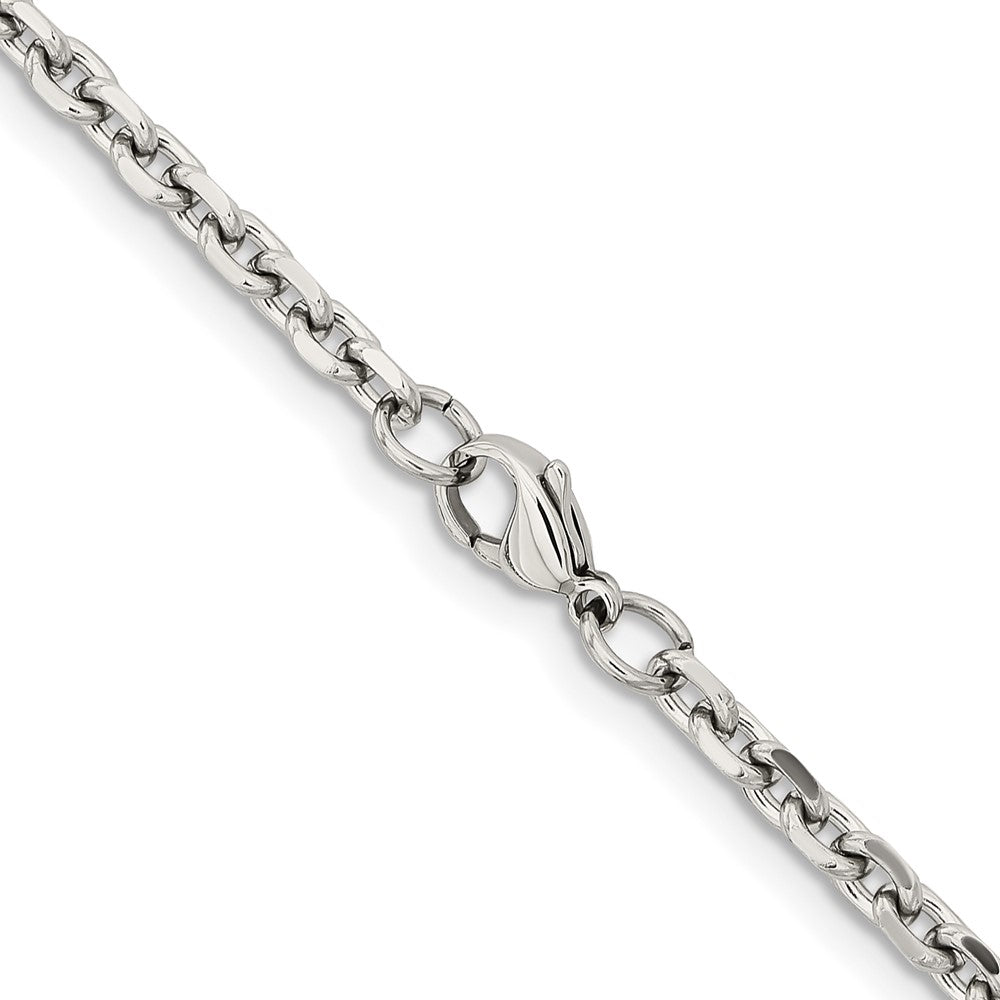 Chisel Stainless Steel Polished 4.3mm 24 inch Cable ChainSRN659