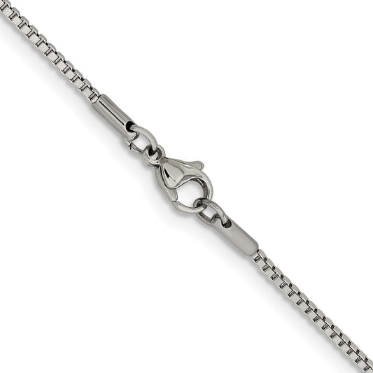 Chisel Stainless Steel Polished 1.5mm 20 inch Box ChainSRN662
