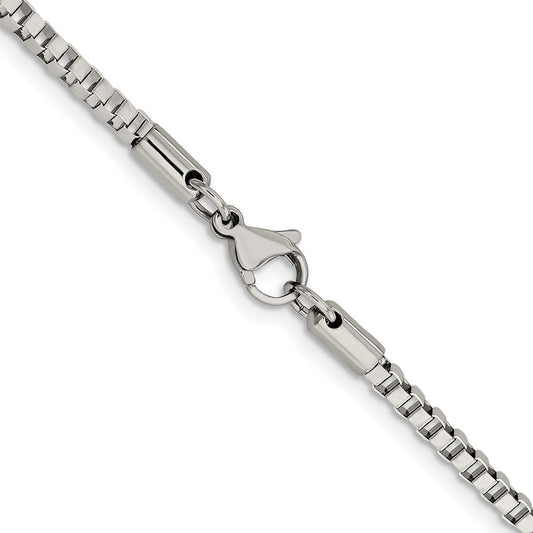 Chisel Stainless Steel Polished 3.2mm 24 inch Box ChainSRN665