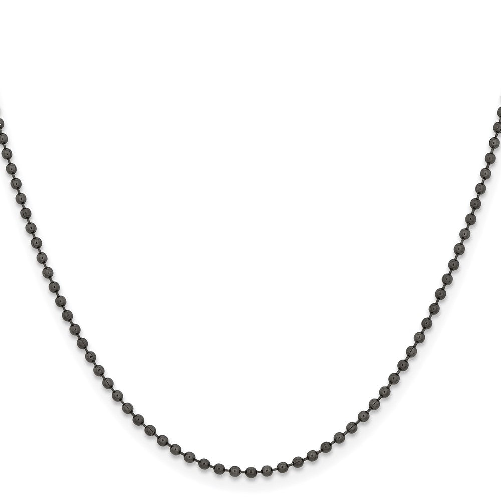 Chisel Stainless Steel Polished Black IP-plated 2mm 20 inch Ball ChainSRN667