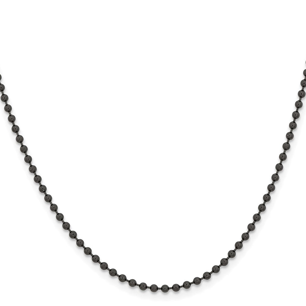 Chisel Stainless Steel Polished Black IP-plated 2.4mm 20 inch Ball ChainSRN668BP