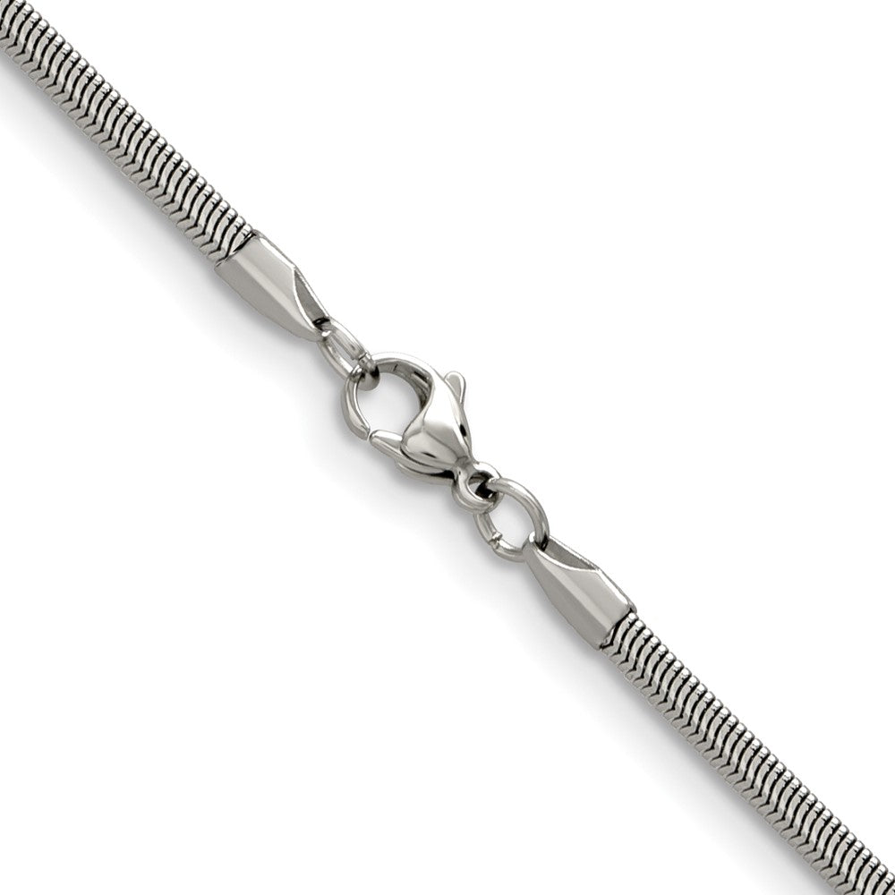 Chisel Stainless Steel Polished 4.2mm 30 inch Flat Snake ChainSRN670