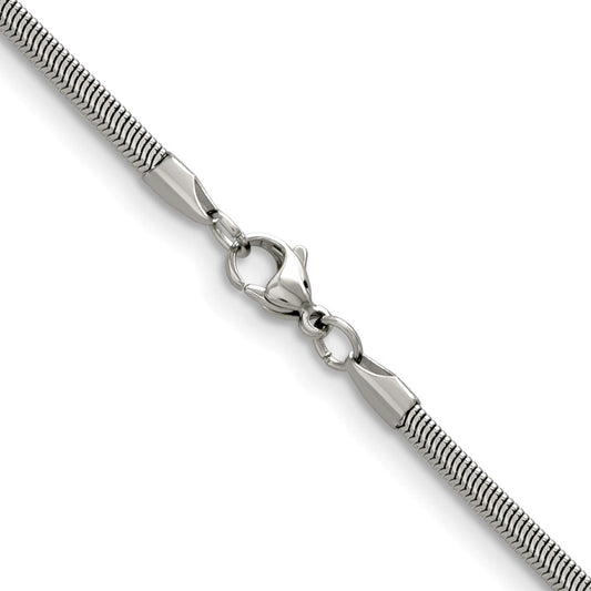 Chisel Stainless Steel Polished 4.2mm 30 inch Flat Snake ChainSRN670