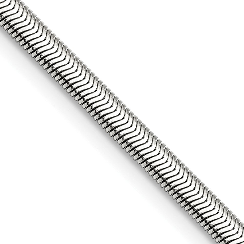 Chisel Stainless Steel Polished 4.2mm 20 inch Flat Snake ChainSRN670