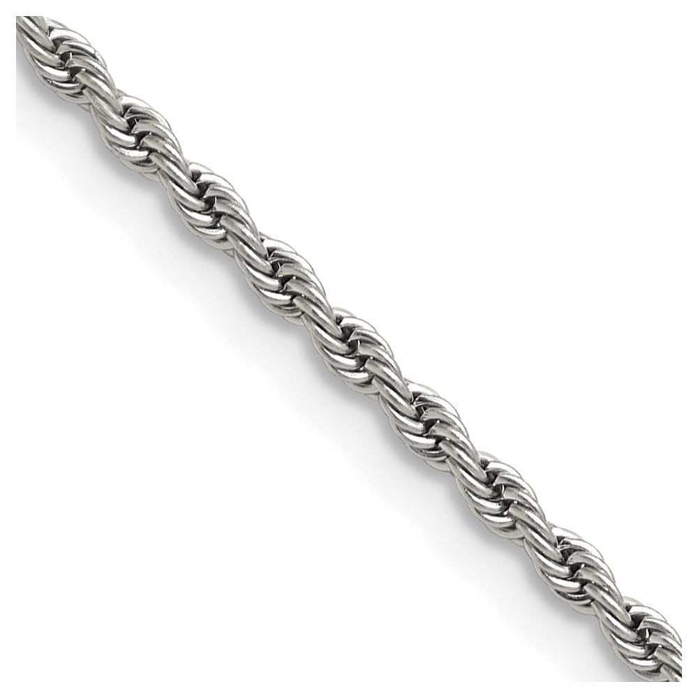 Chisel Stainless Steel Polished 2.4mm 16 inch Rope ChainSRN672