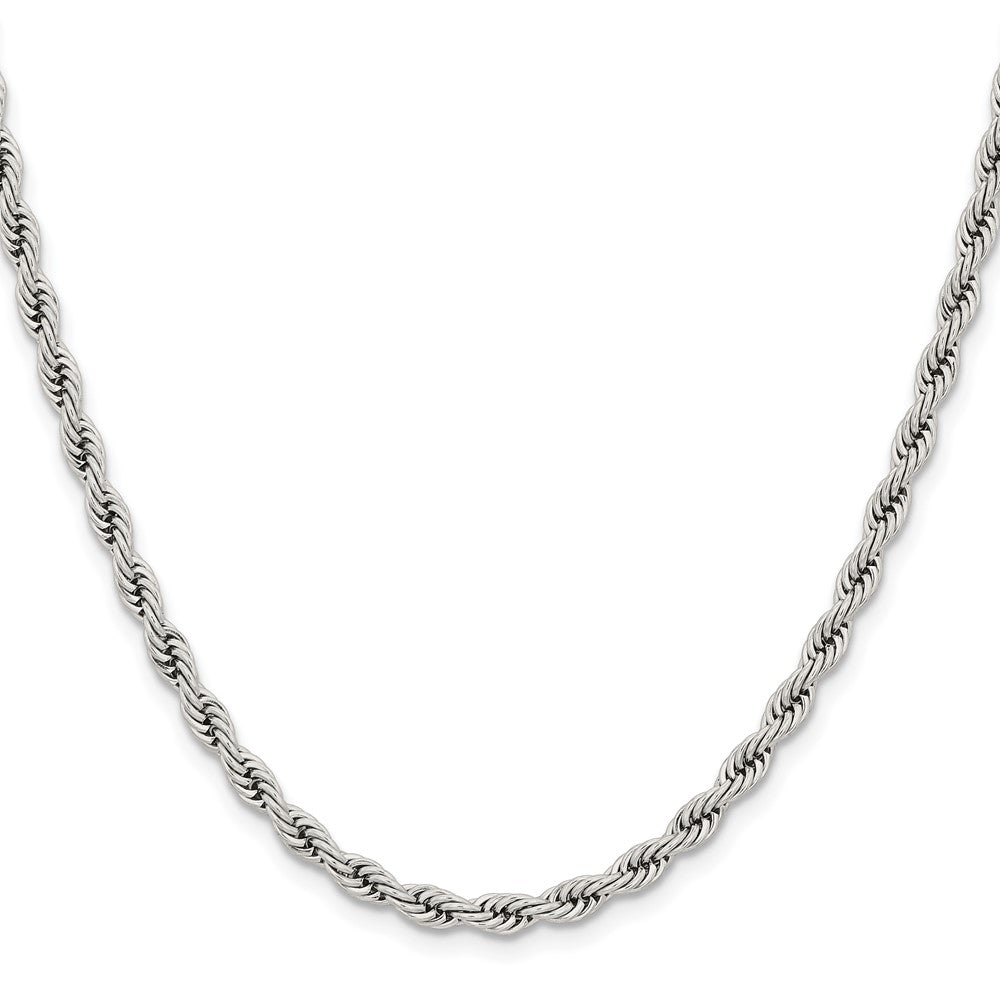 Chisel Stainless Steel Polished 4mm 20 inch Rope ChainSRN673