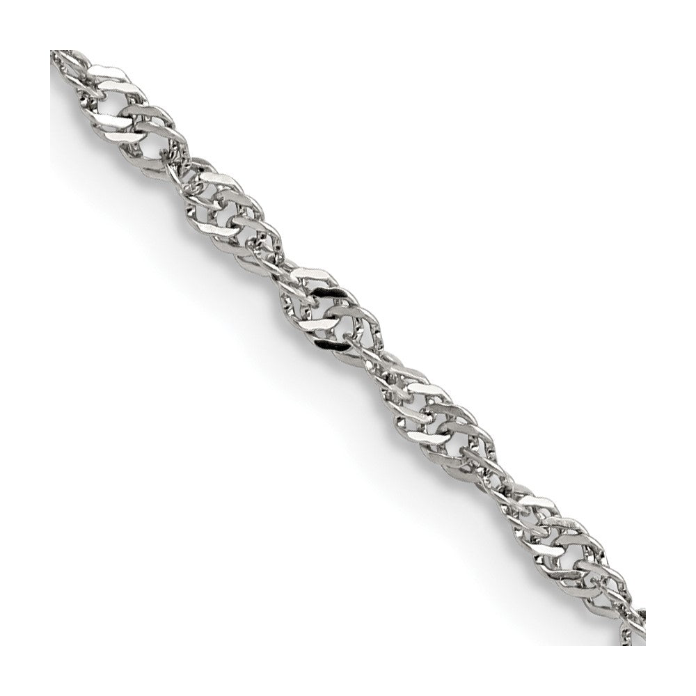 Chisel Stainless Steel Polished 2.5mm 18 inch Singapore ChainSRN677