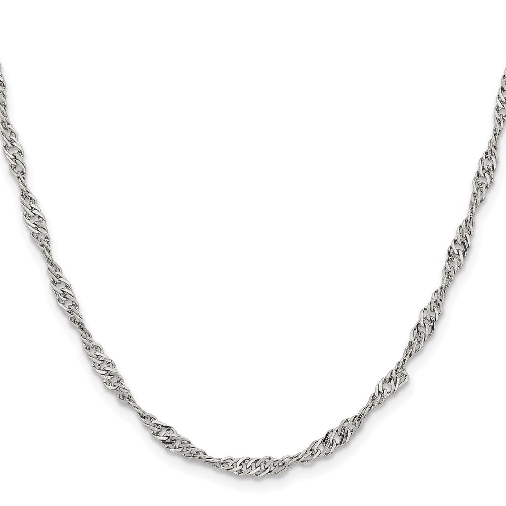 Chisel Stainless Steel Polished 3mm 24 inch Singapore Chain SRN678