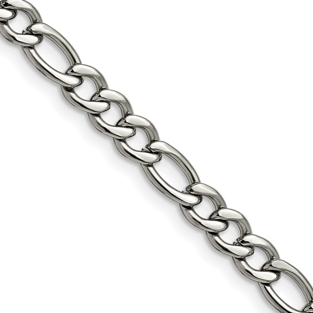 Chisel Stainless Steel Polished 5.3mm 18 inch Figaro ChainSRN679