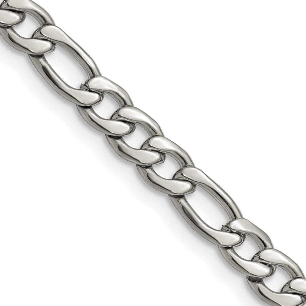 Chisel Stainless Steel Polished 6.3mm 20 inch Figaro ChainSRN680