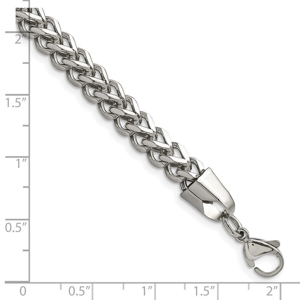 Chisel Stainless Steel Polished 5.5mm 8.5 inch Franco Chain SRN683-8.5