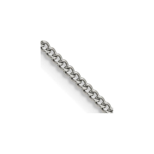 Chisel Stainless Steel Polished 2.25mm 16 inch Round Curb ChainSRN685