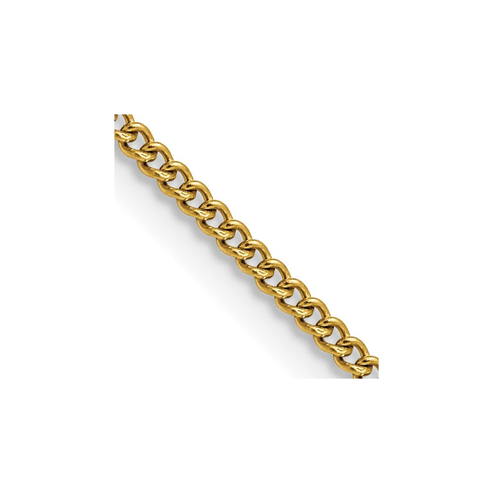 Chisel Stainless Steel Polished Yellow IP-plated 2.25mm 18 inch Round Curb ChainSRN685GP