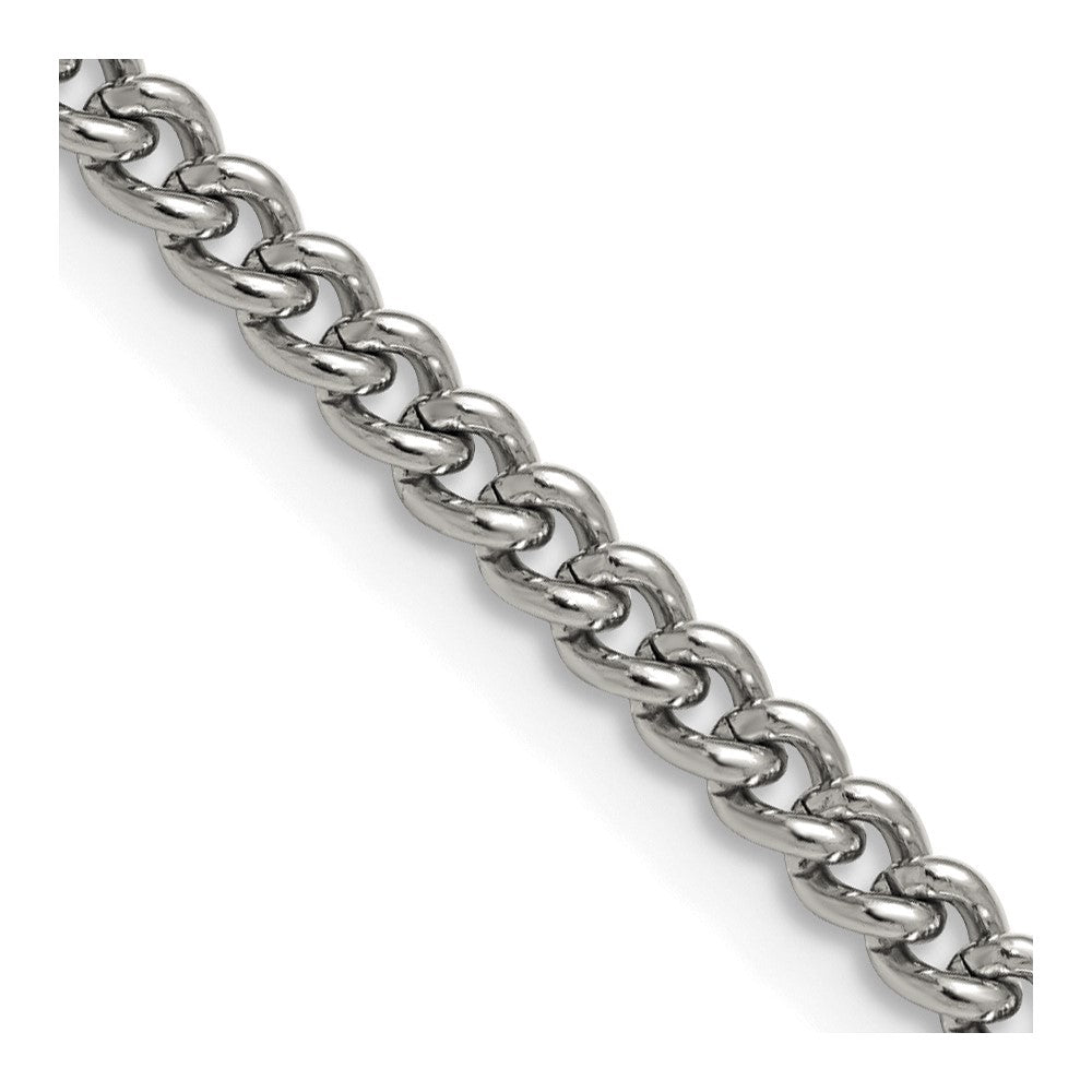 Chisel Stainless Steel Polished 4mm 18 inch Round Curb ChainSRN686