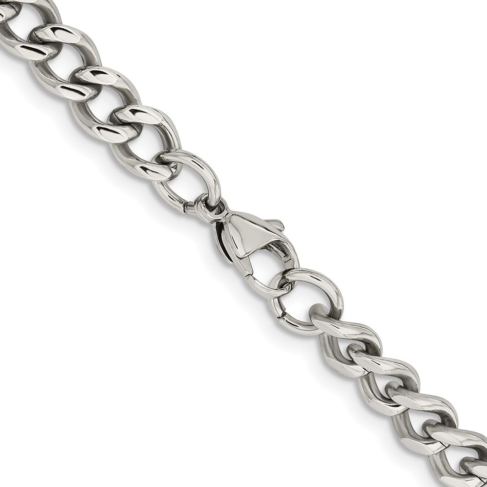 Chisel Stainless Steel Polished 7.5mm 24 inch Curb ChainSRN690
