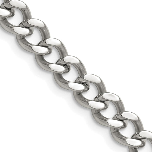 Chisel Stainless Steel Polished 7.5mm 20 inch Curb ChainSRN690