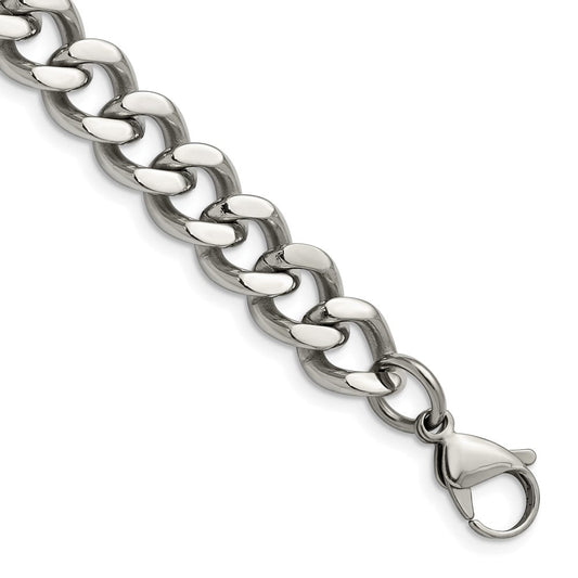 Chisel Stainless Steel Polished 11.5mm 8.5 inch Curb Chain SRN692-8.5