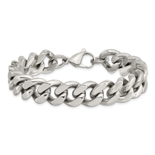 Chisel Stainless Steel Polished 13.75mm 8.5 inch Curb Chain SRN693-8.5