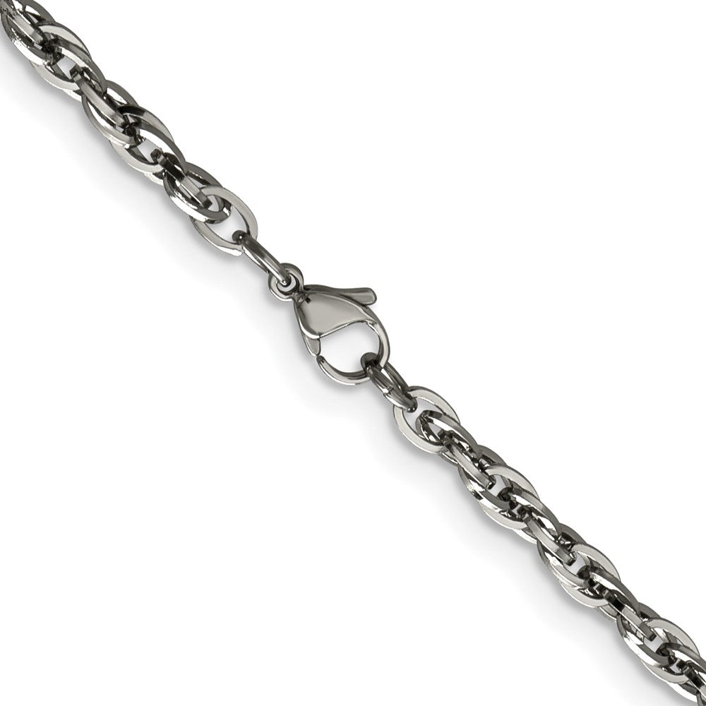 Chisel Stainless Steel Polished 4.2mm 22 inch Fancy Twisted Link ChainSRN804