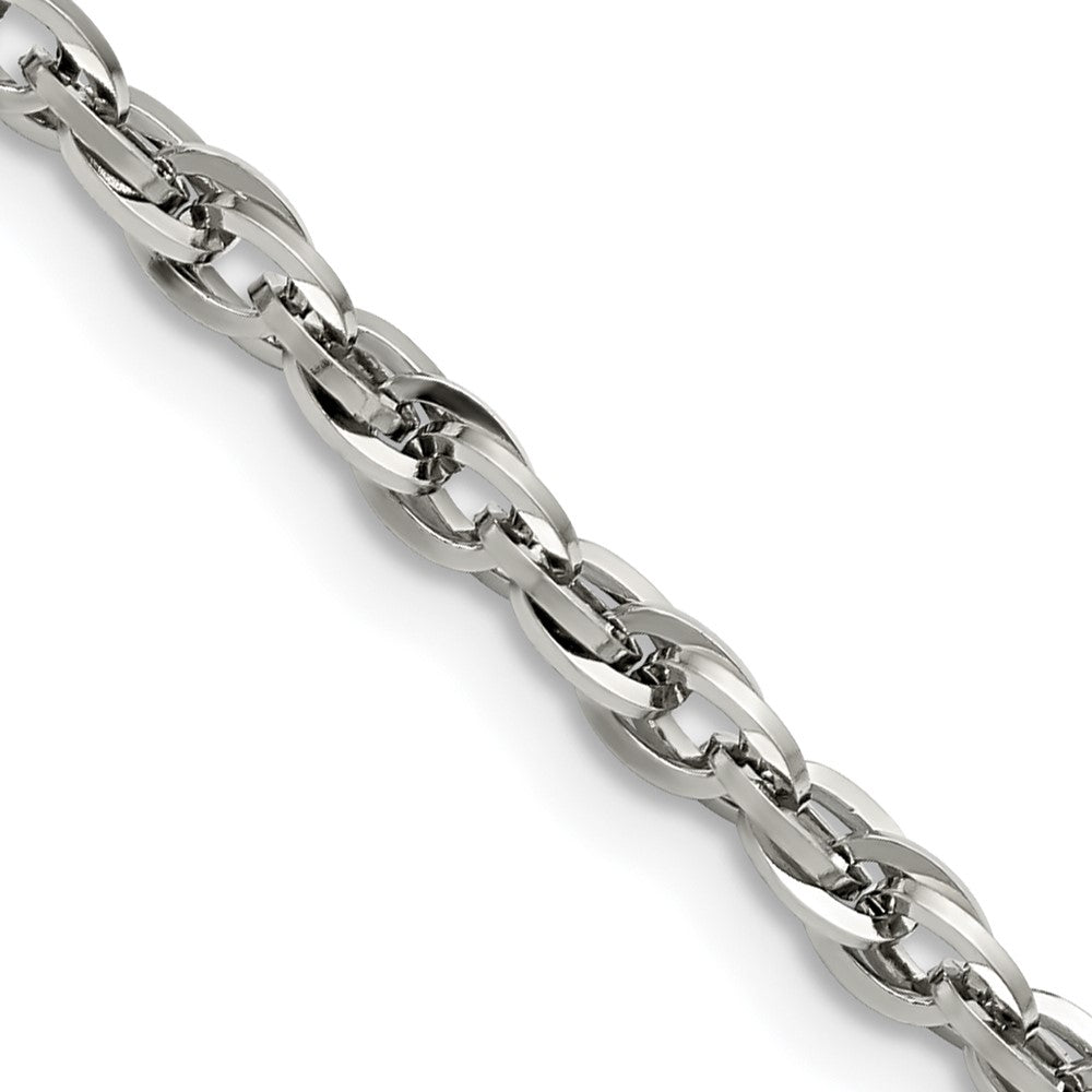 Chisel Stainless Steel Polished 4.2mm 18 inch Fancy Twisted Link ChainSRN804