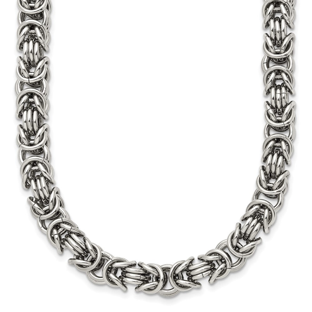 Chisel Stainless Steel Polished 18 inch Fancy Link NecklaceSRN949