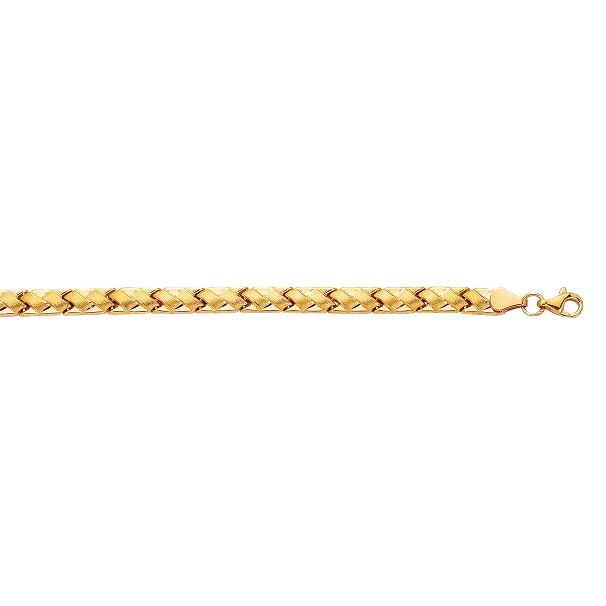 Royal Chain 14K Gold Satin X Stampato Bracelet STA245