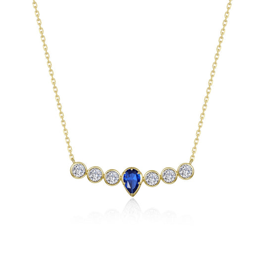Lafonn Sapphire Pear of Joy Necklace