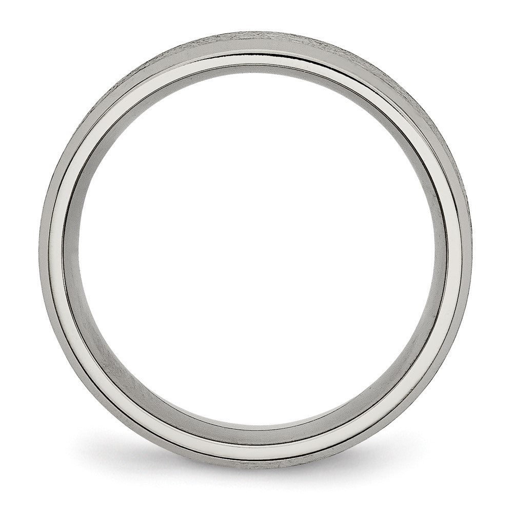 TB13_CH Titanium Beveled Edge 8mm Satin and Brushed Band