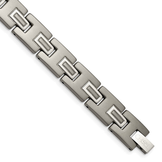 Chisel Titanium Brushed and Polished 8.75 inch Bracelet TBB111-8.75