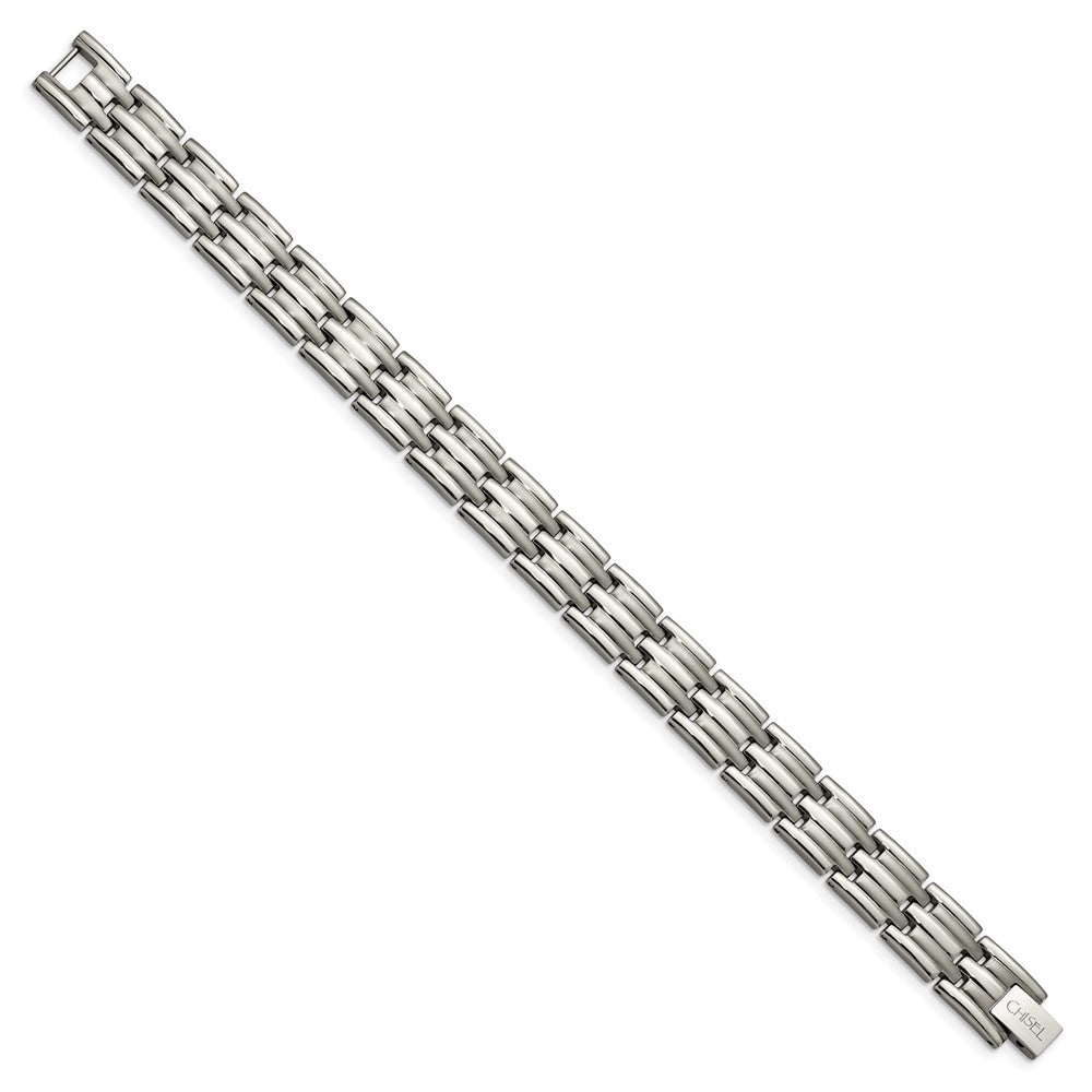 Chisel Titanium Brushed and Polished 8.5 inch Bracelet TBB114-8.5