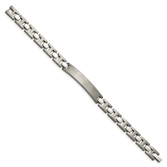 Chisel Titanium Brushed and Polished 8.5 inch ID Bracelet TBB121-8.5