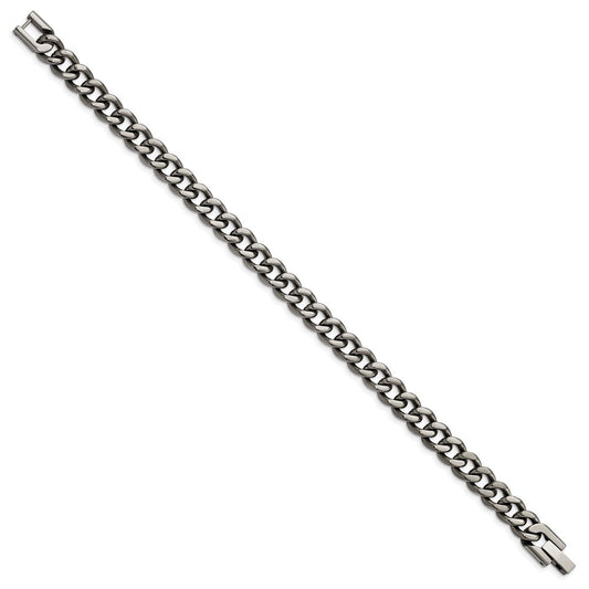 Chisel Titanium Polished 7.5mm 8.5 inch Curb Chain TBB186-8.5