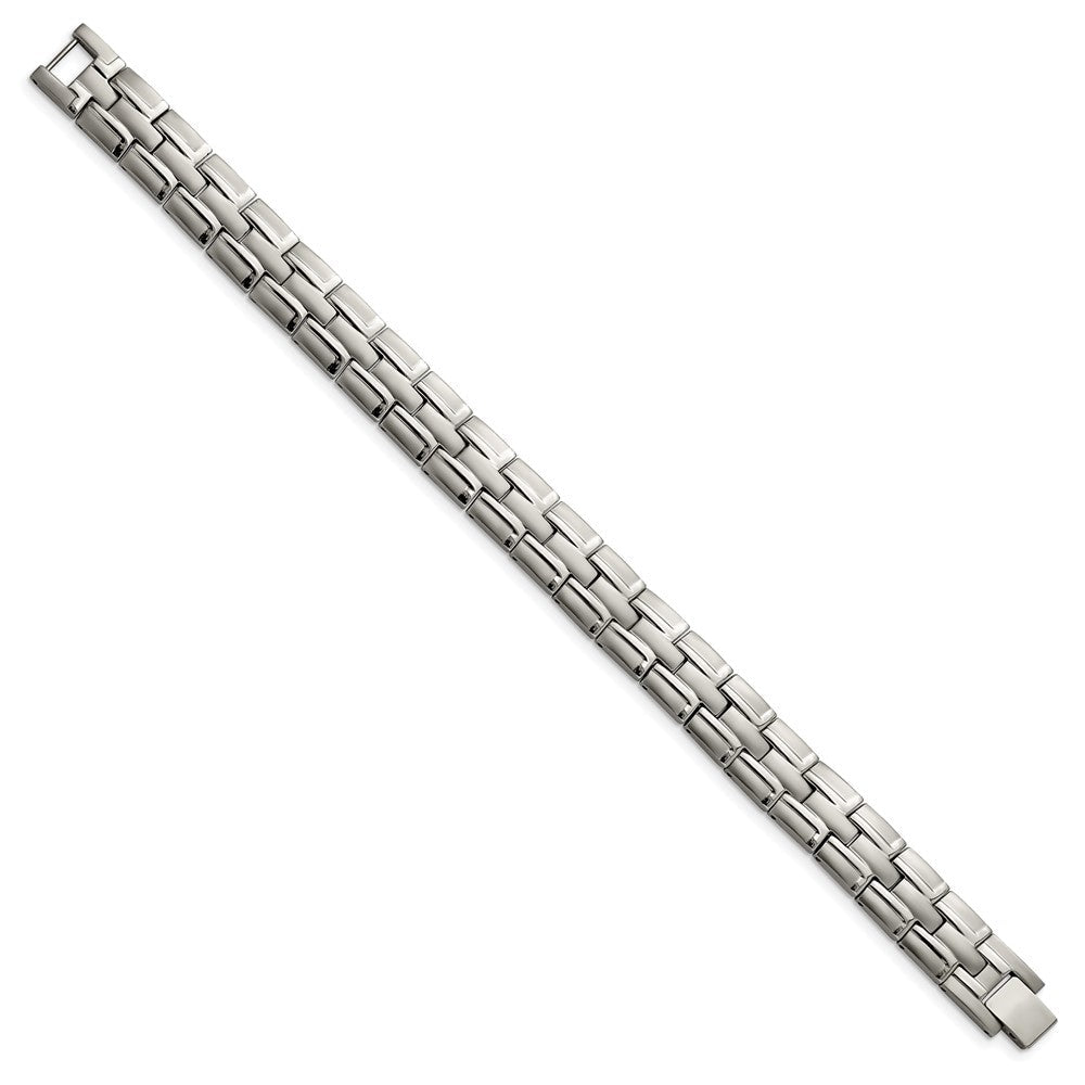 Chisel Titanium Brushed and Polished 8.5 inch Link Bracelet TBB2786-8.5
