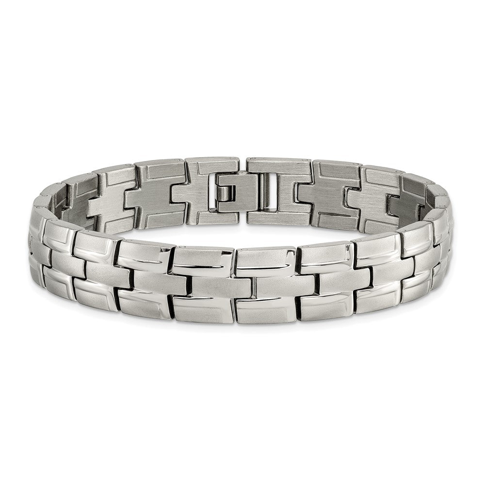 Chisel Titanium Brushed and Polished 8.5 inch Link Bracelet TBB2786-8.5