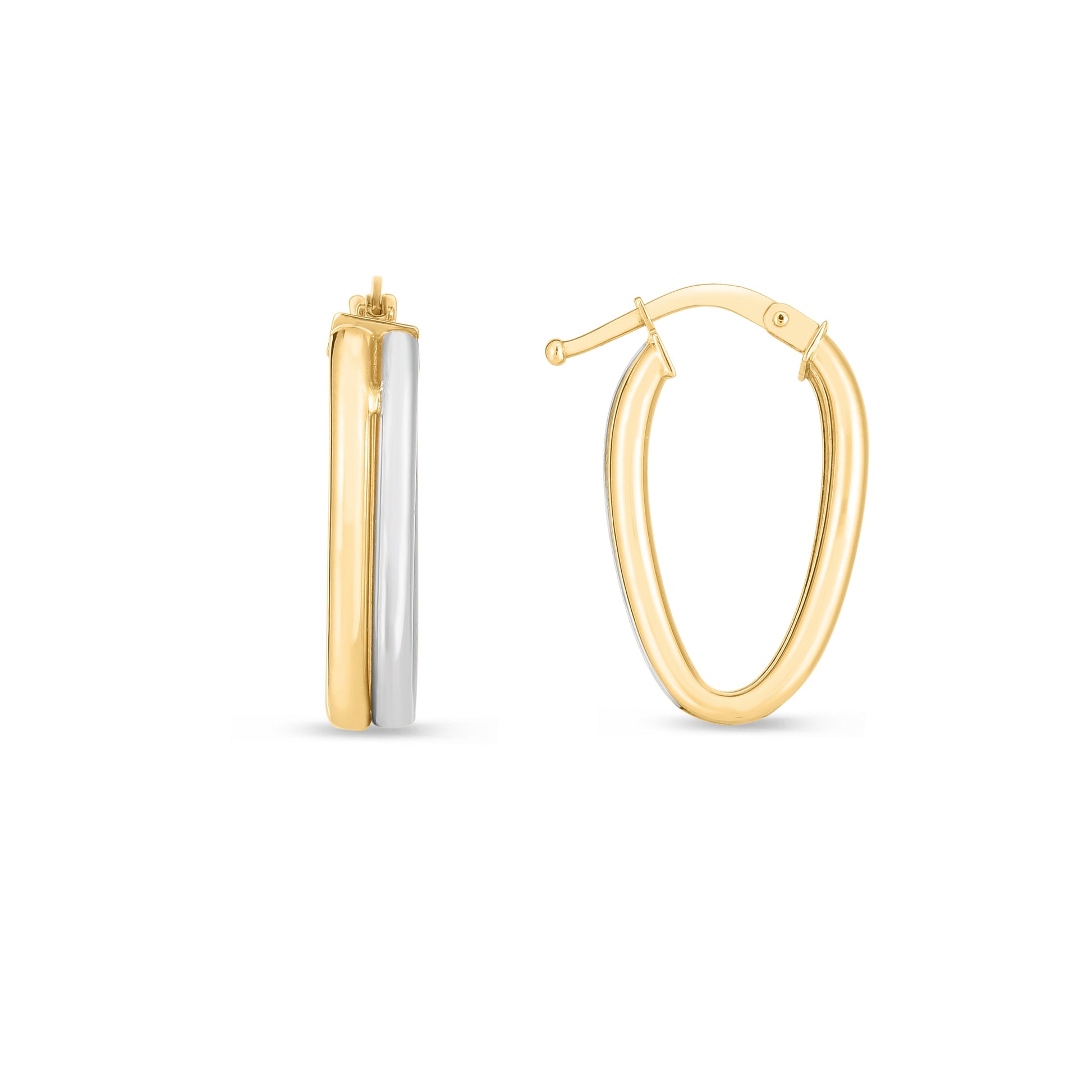 Royal Chain 14K Two-tone Double Oval Hoops TER14370