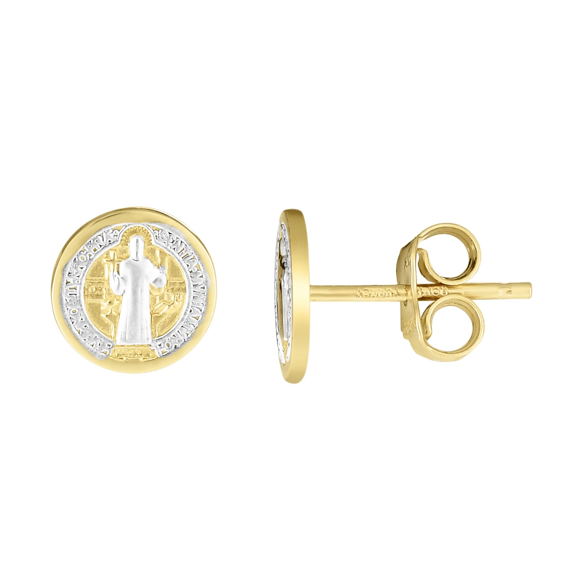 Royal Chain 14K Gold Guadalupe Religious Stud Earring TER8791