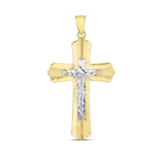 Royal Chain 14K Two-tone Cross Pendant TPD3748