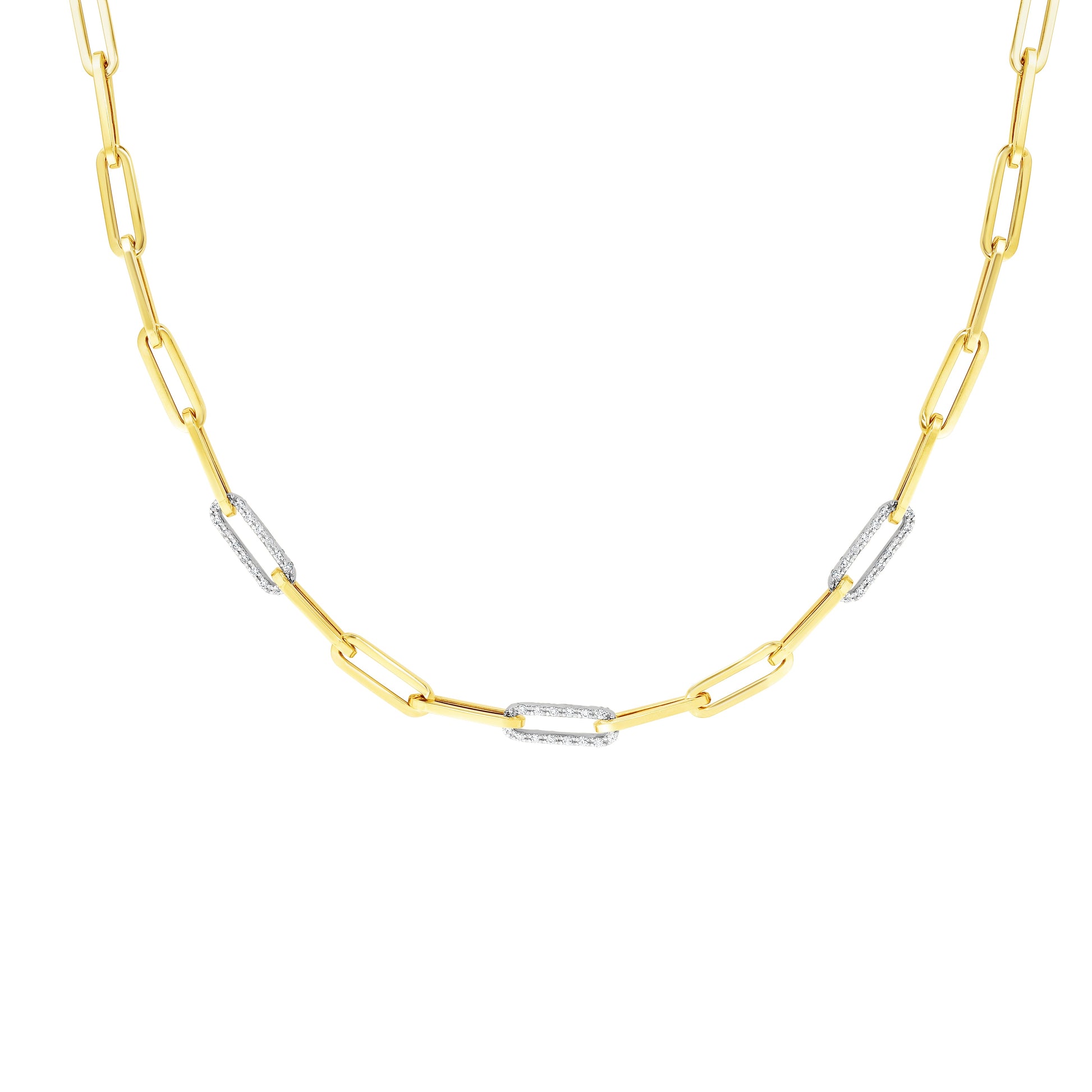 Royal Chain 14K .96ct Diamond Paperclip Bracelet TRC13772