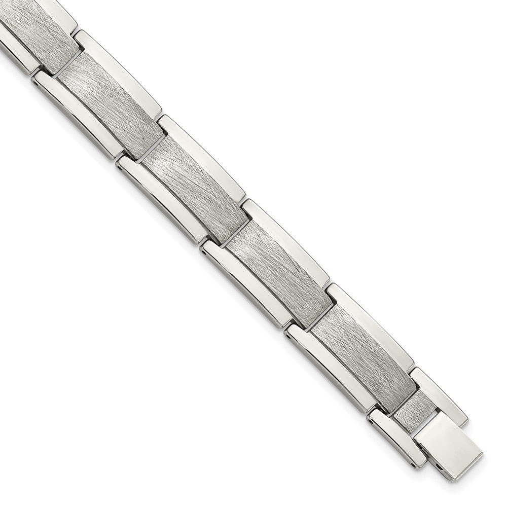 Chisel Tungsten Polished and Satin 8.25 inch Bracelet TUB121-8.5