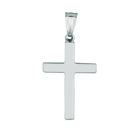 Royal Chain 14K White Gold Flat Cross WCH821